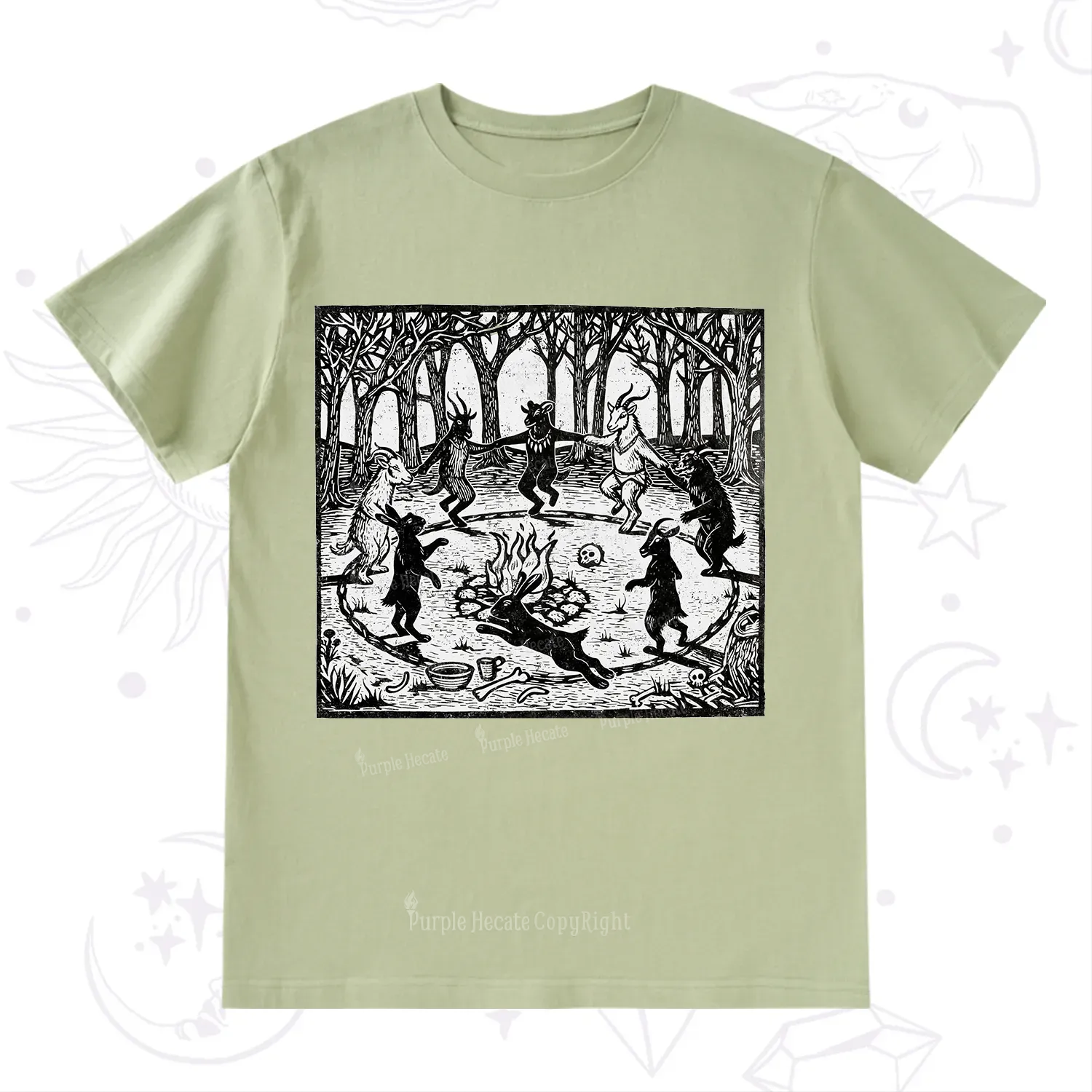 Purplehecate Woodland Rites of the Black Goat T-Shirt
