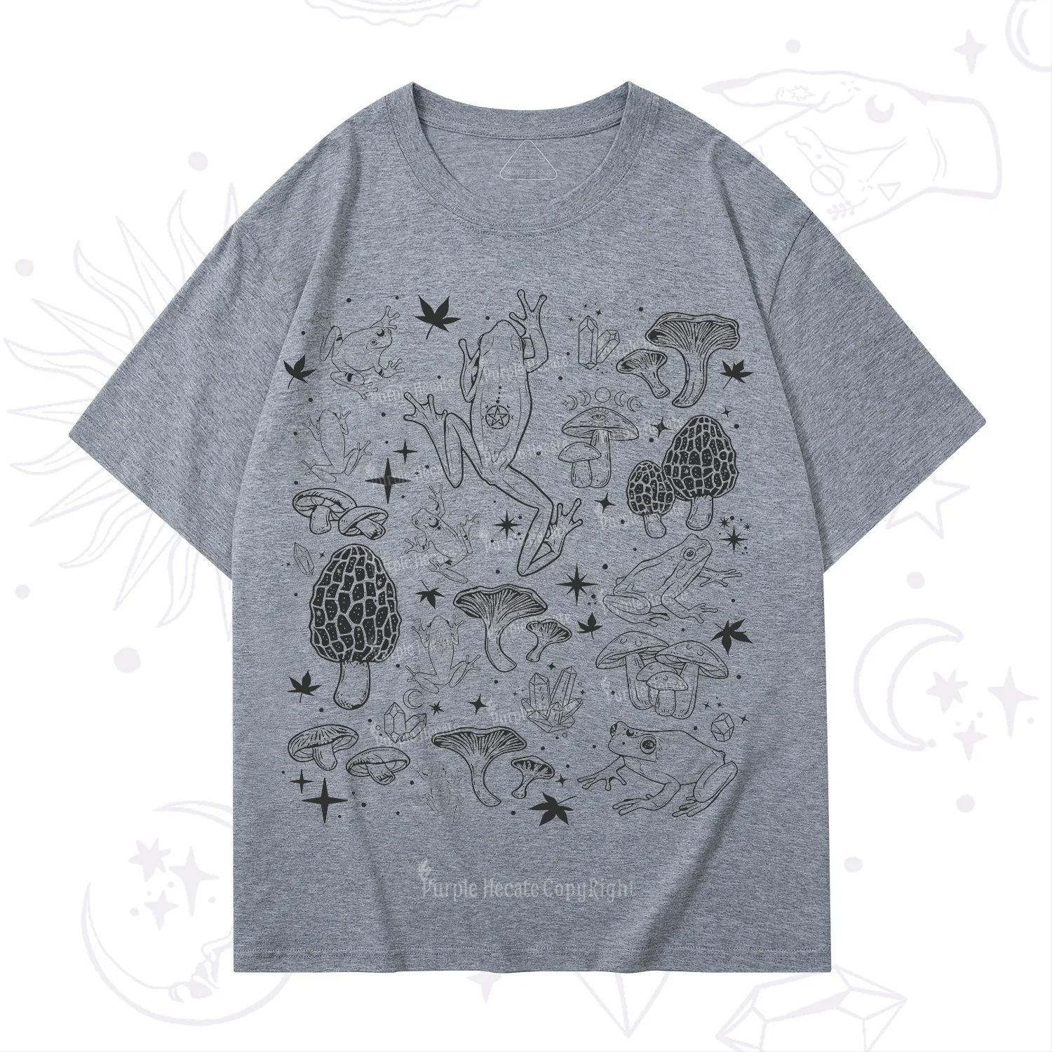 Purplehecate Frog and Mushroom T-Shirt
