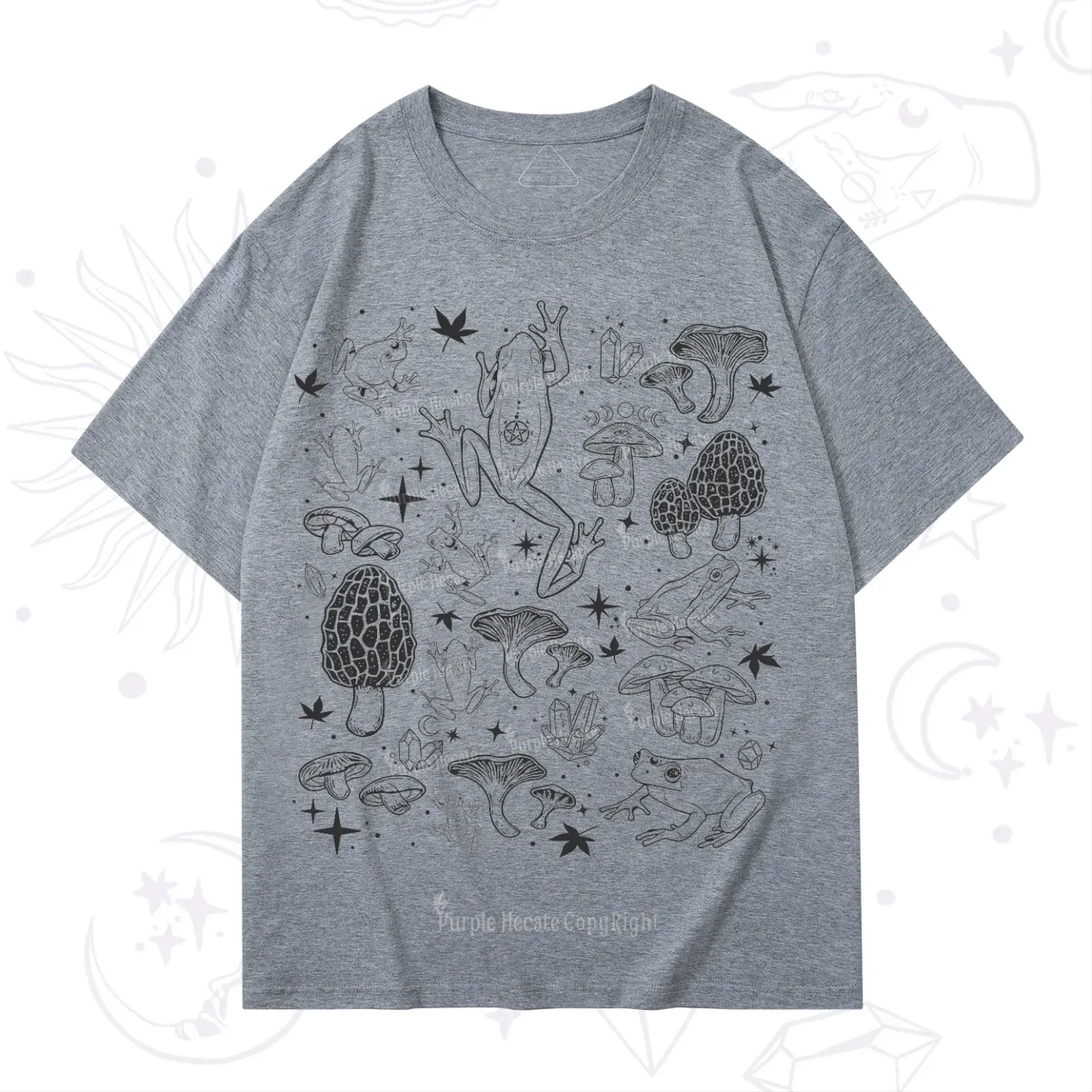 Purplehecate Frog and Mushroom T-Shirt