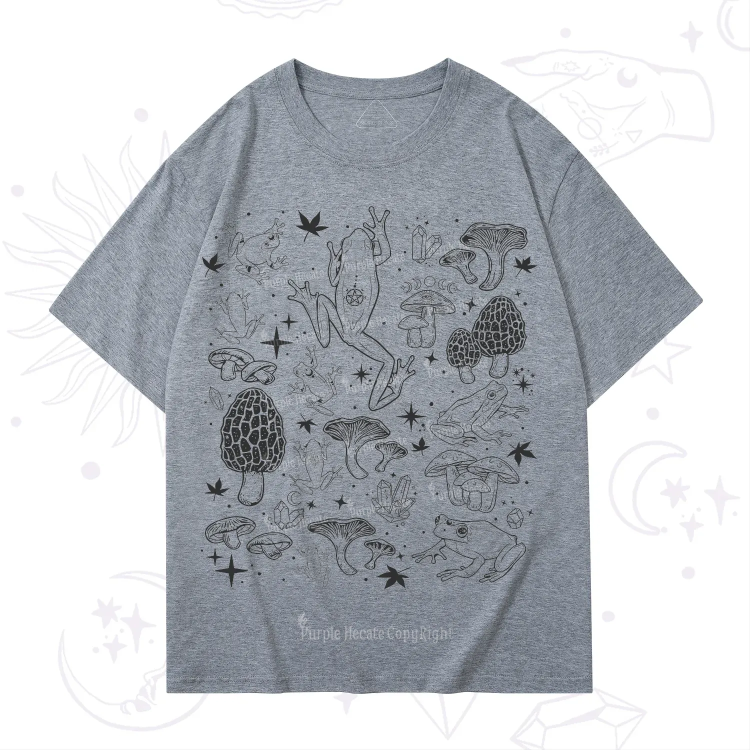 Purplehecate Frog and Mushroom T-Shirt