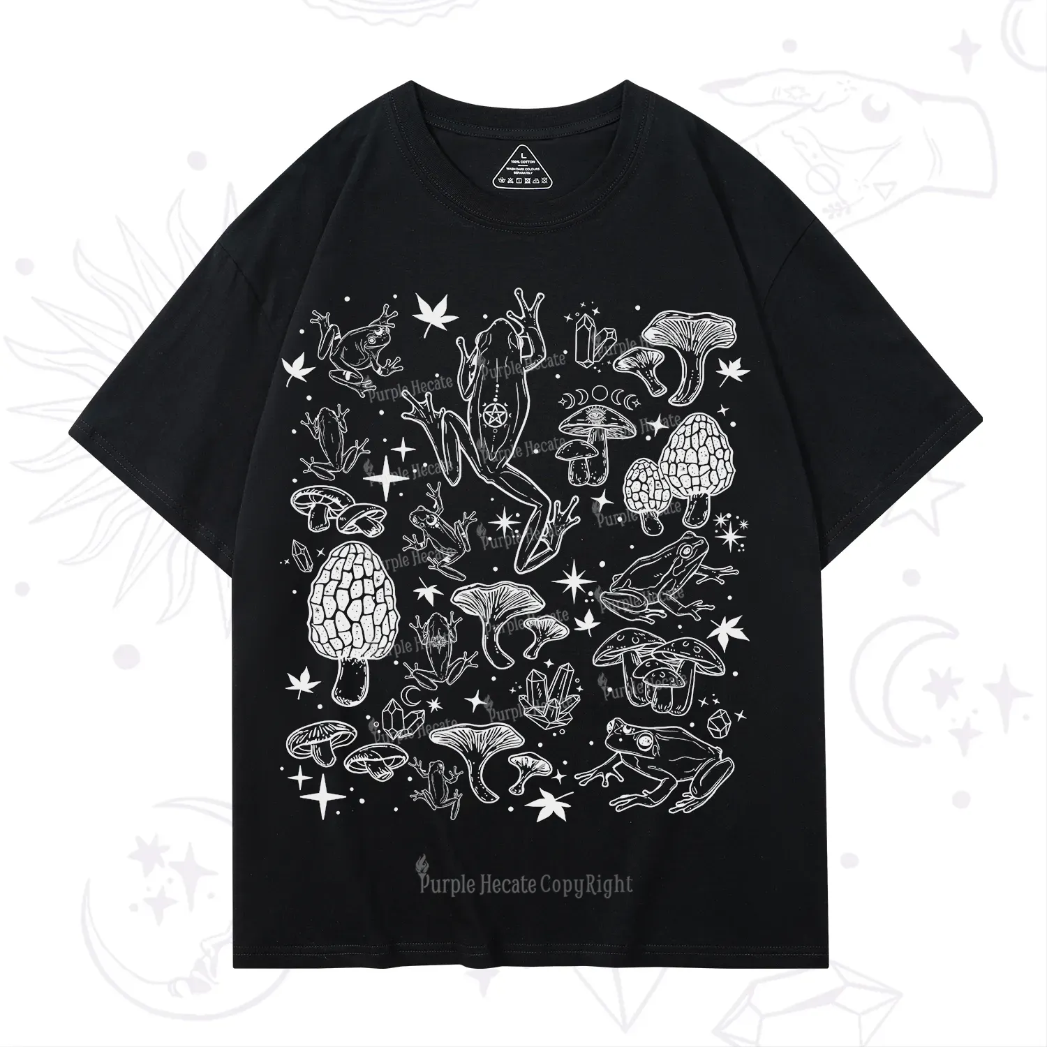 Purplehecate Frog and Mushroom T-Shirt