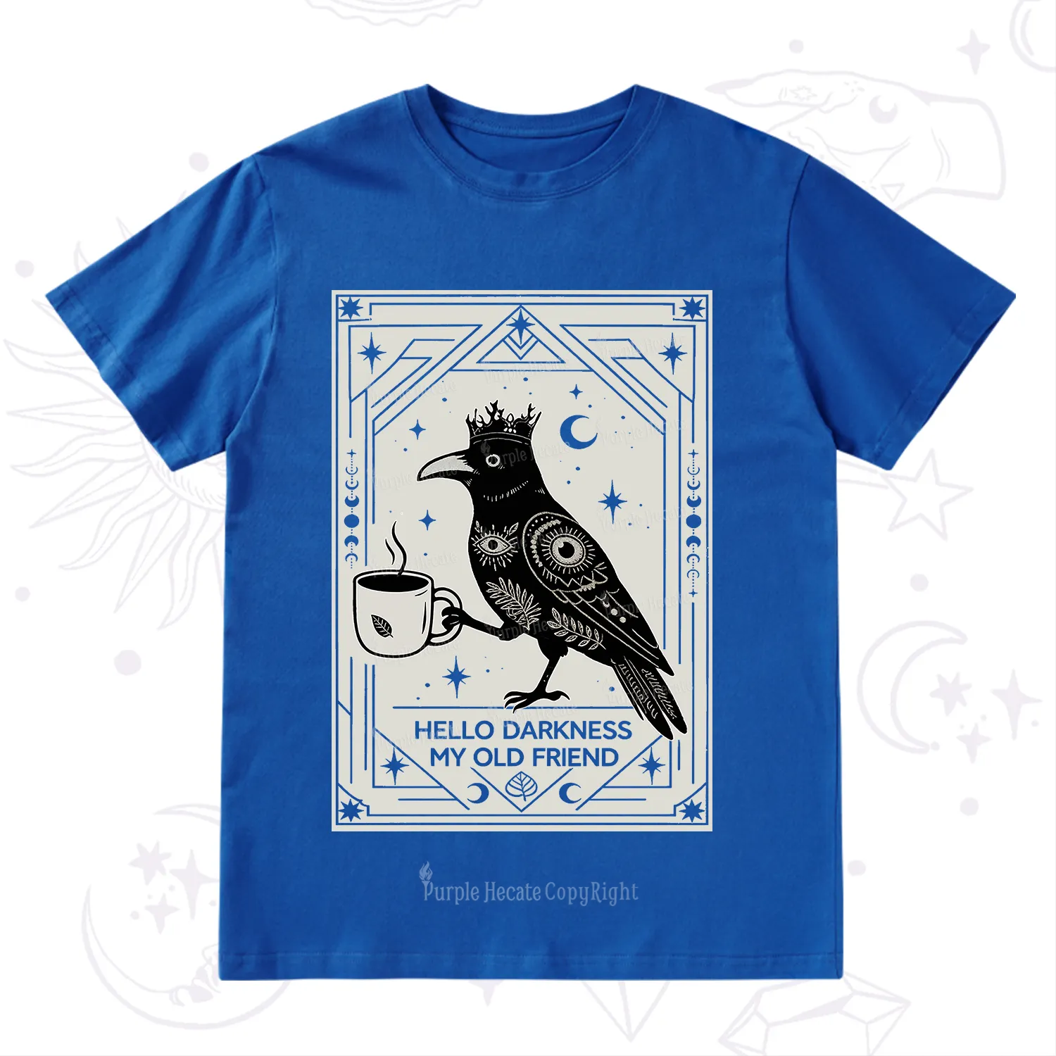 Purplehecate Hello Darkness My Old Friend Crow T-Shirt