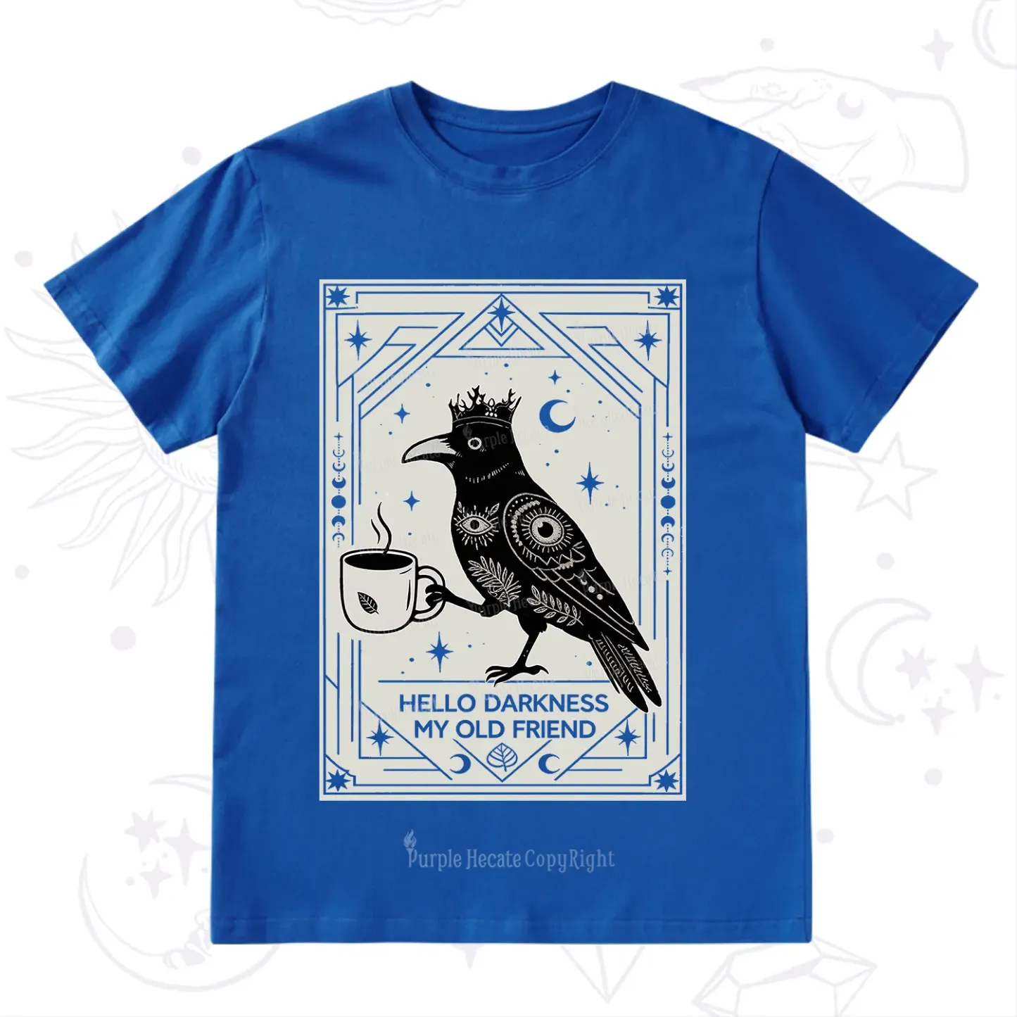 Purplehecate Hello Darkness My Old Friend Crow T-Shirt