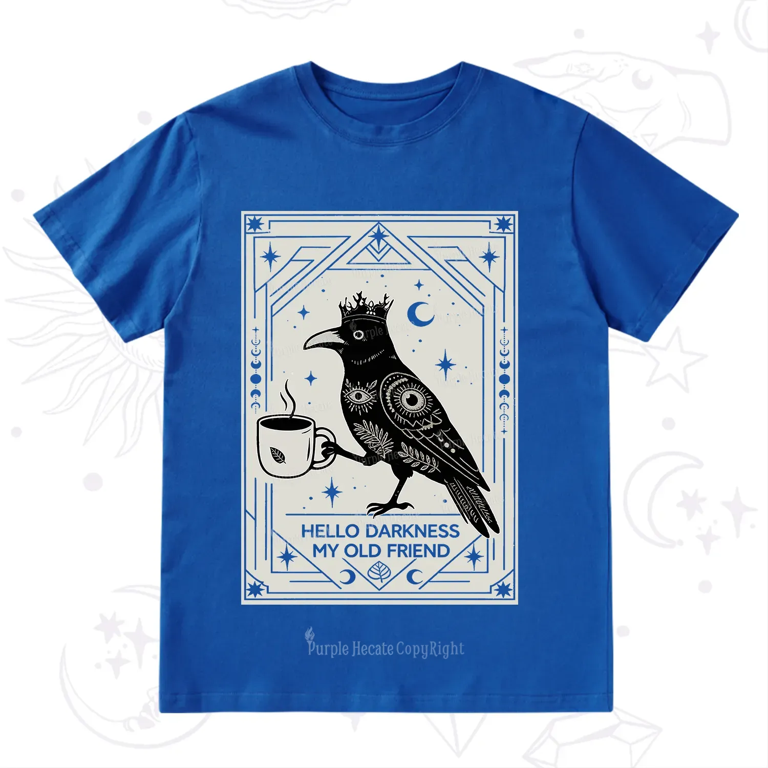Purplehecate Hello Darkness My Old Friend Crow T-Shirt
