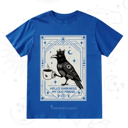 Purplehecate Hello Darkness My Old Friend Crow T-Shirt