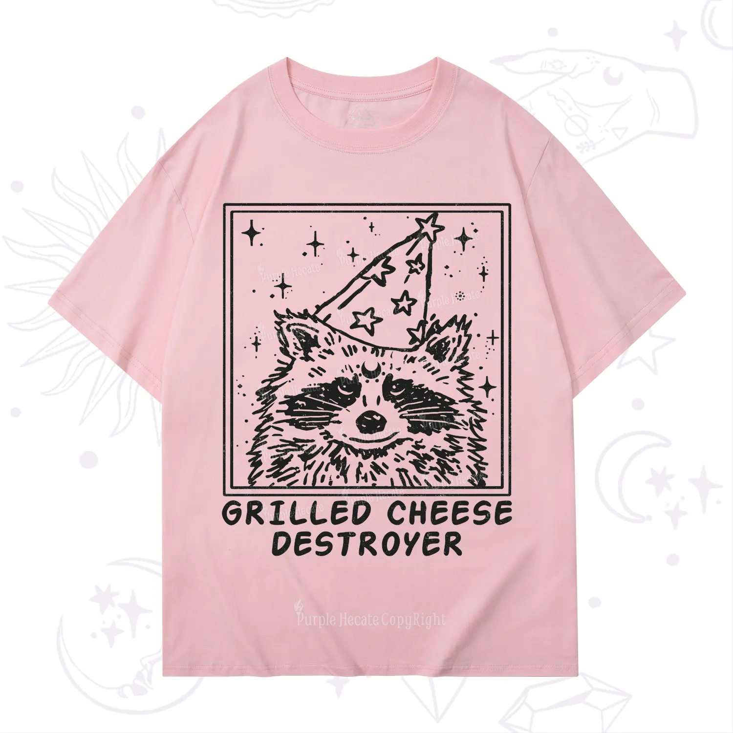 Purplehecate Grilled Cheese Destroyer Raccoon T-Shirt
