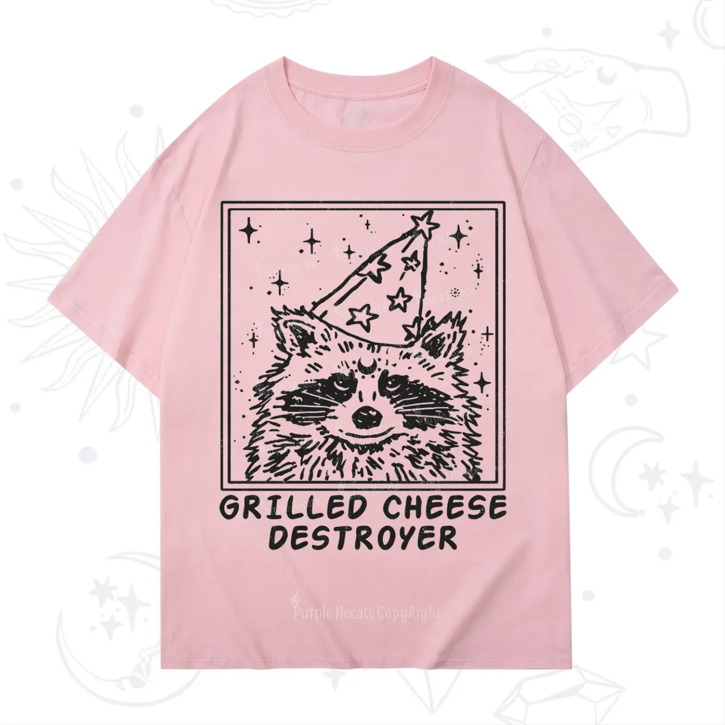 Purplehecate Grilled Cheese Destroyer Raccoon T-Shirt