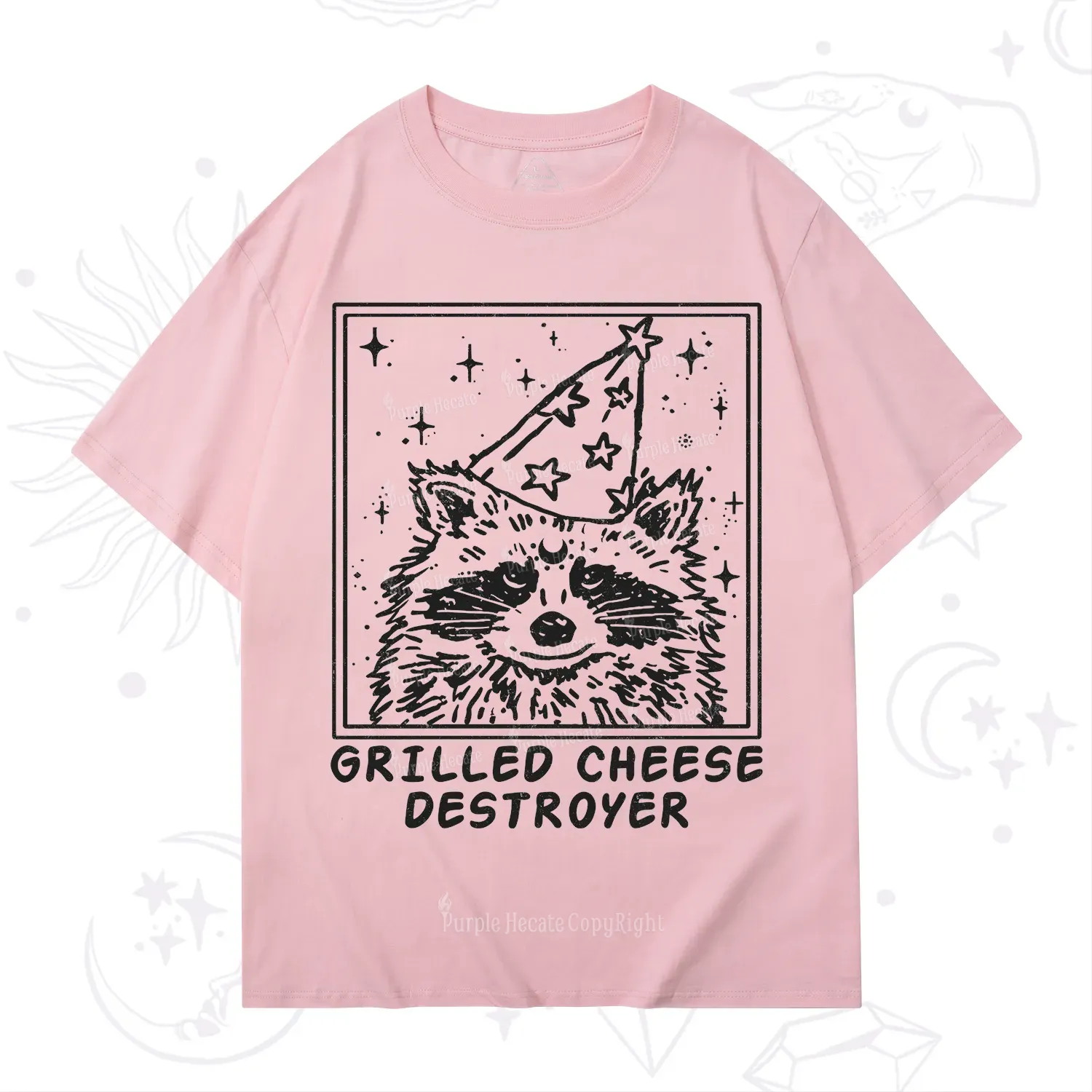 Purplehecate Grilled Cheese Destroyer Raccoon T-Shirt