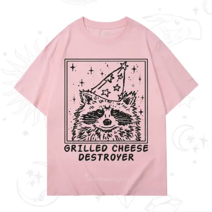 Purplehecate Grilled Cheese Destroyer Raccoon T-Shirt