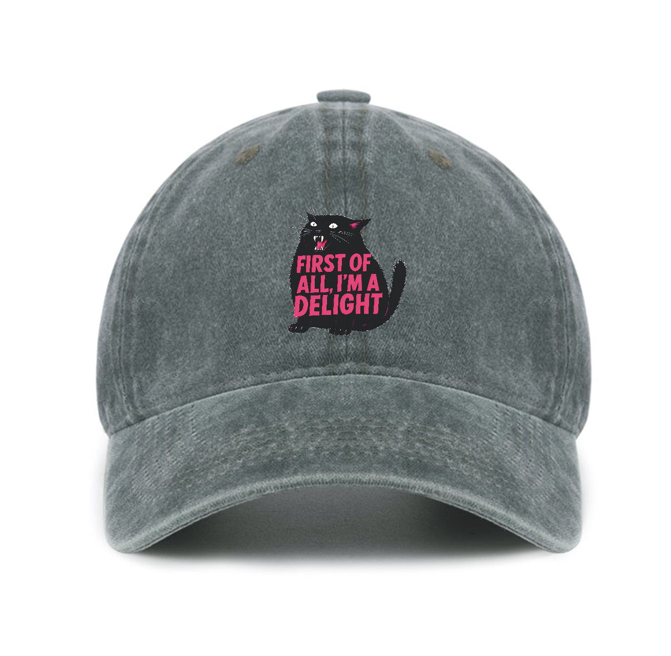 Purplehecate First Of All I'm A Delight Cat Baseball Cap