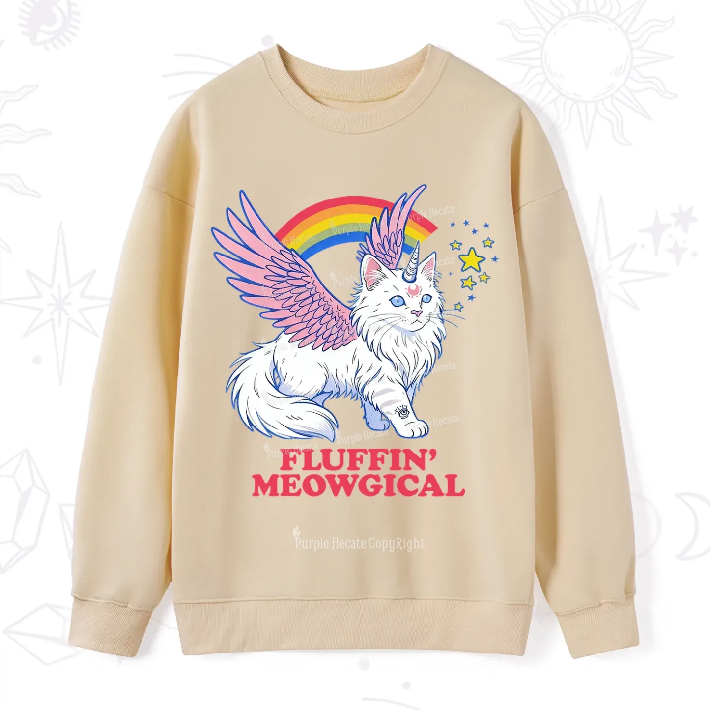 Purplehecate Fluffin Meowgical Sweatshirt