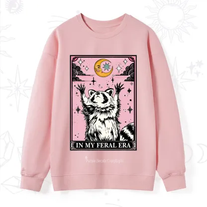 Purplehecate The In My Feral Era Tarot Raccoon Sweatshirt