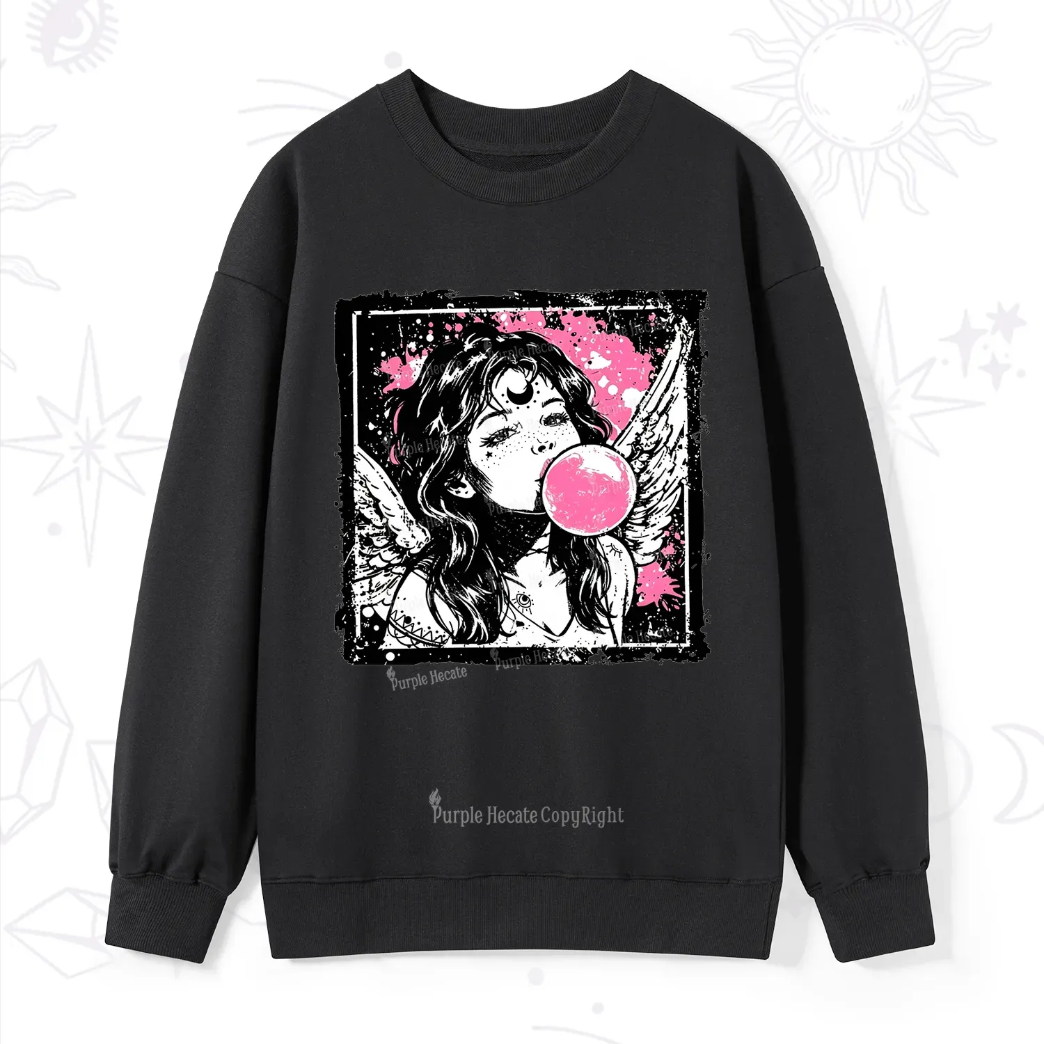 Purplehecate Grunge Angel with Bubblegum Sweatshirt