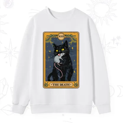 Purplehecate The Death Tarot Cat Sweatshirt