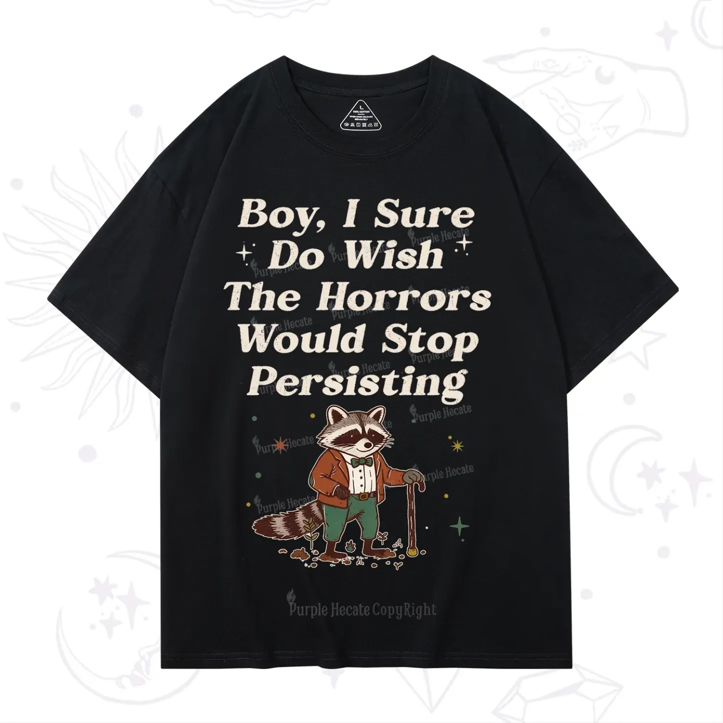 Purplehecate Raccoon Boy I Sure Do Wish The Horrors Would Stop Persist