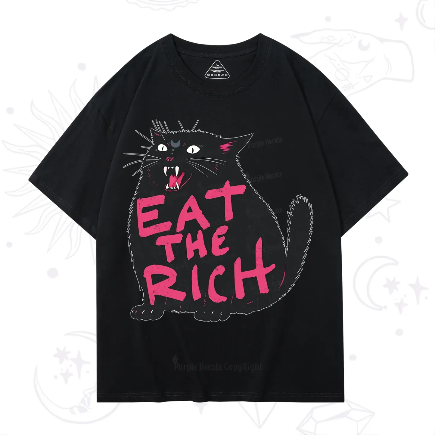 Purplehecate Eat The Rich Cat T-Shirt