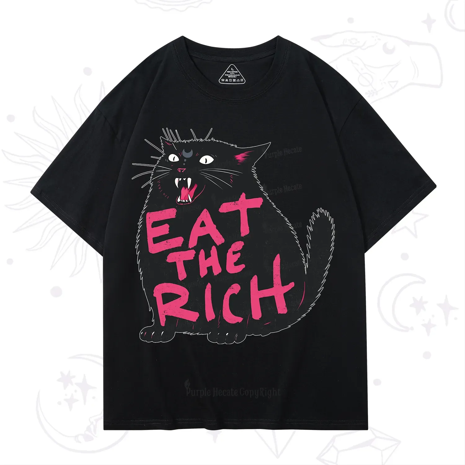 Purplehecate Eat The Rich Cat T-Shirt