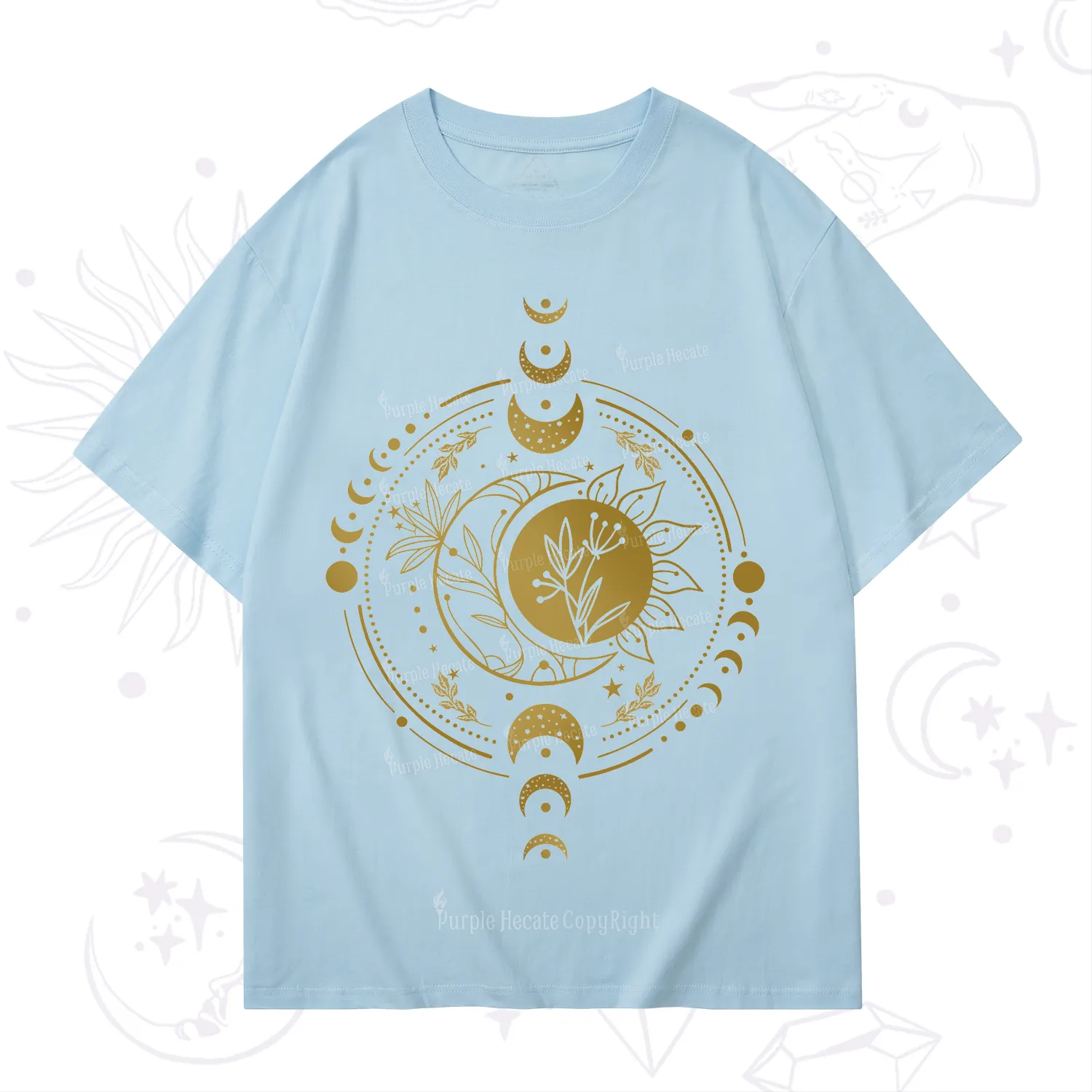 Purplehecate Mystic Moon And Sun T-Shirt