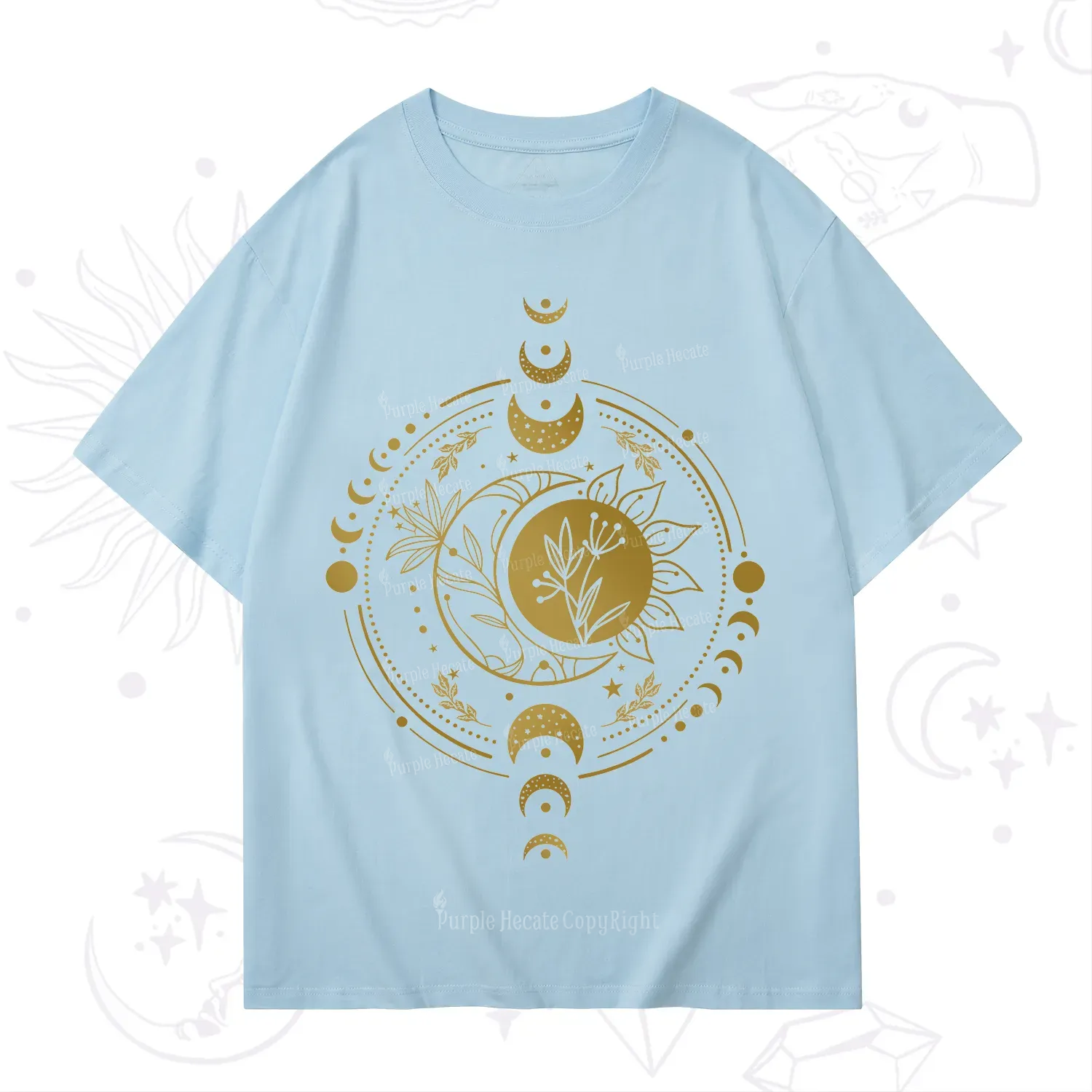 Purplehecate Mystic Moon And Sun T-Shirt