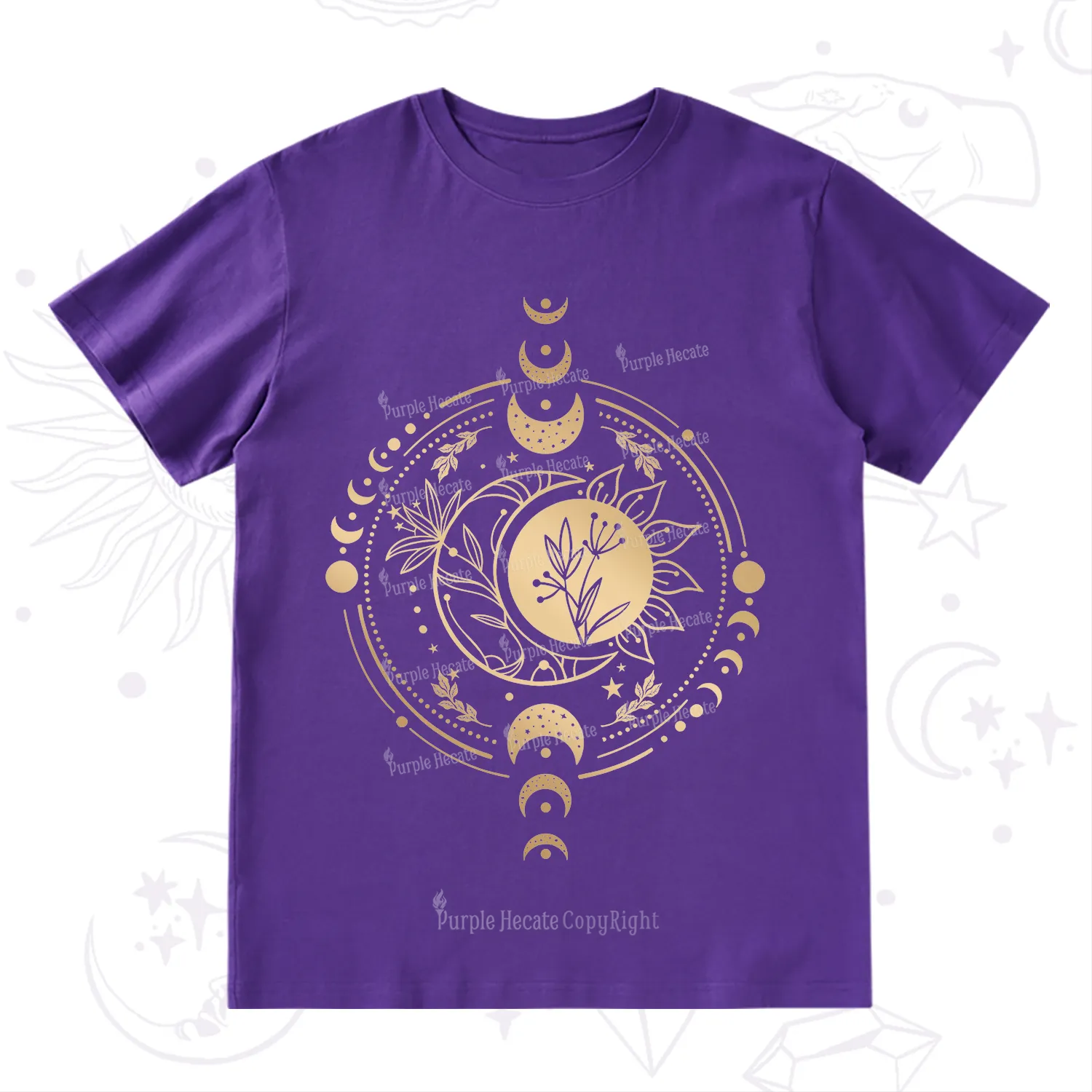Purplehecate Mystic Moon And Sun T-Shirt