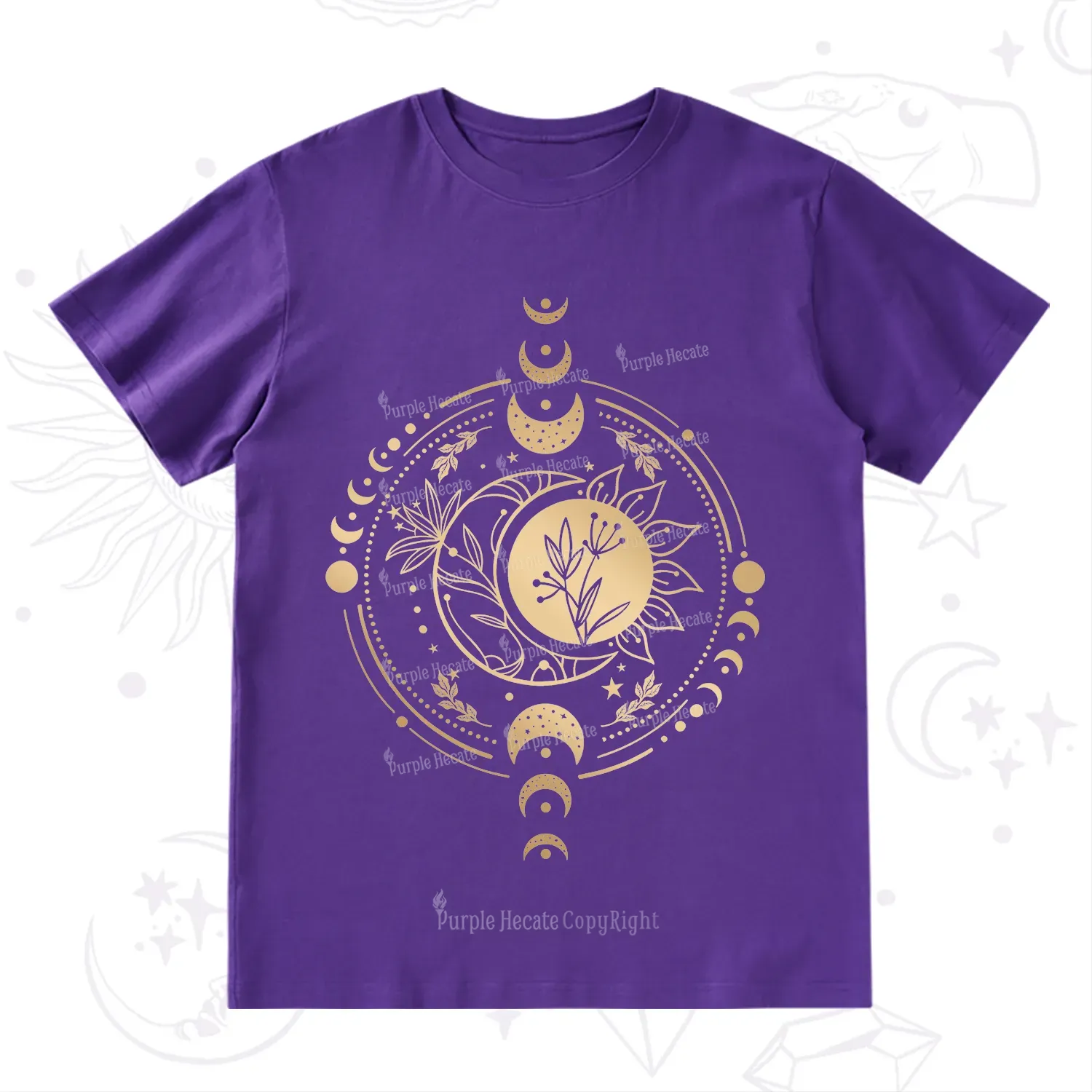 Purplehecate Mystic Moon And Sun T-Shirt