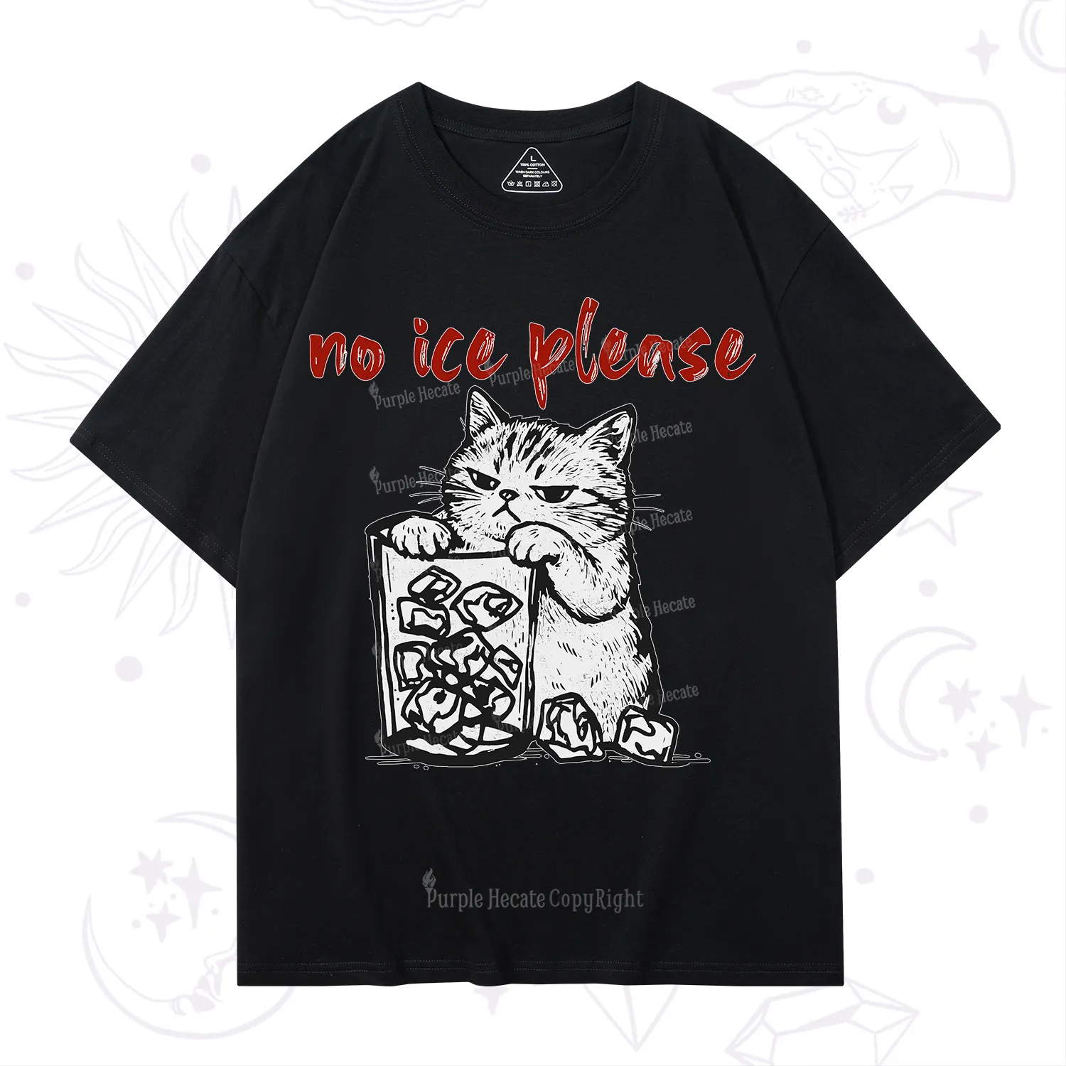 Purplehecate No Ice Please Cat T-Shirt