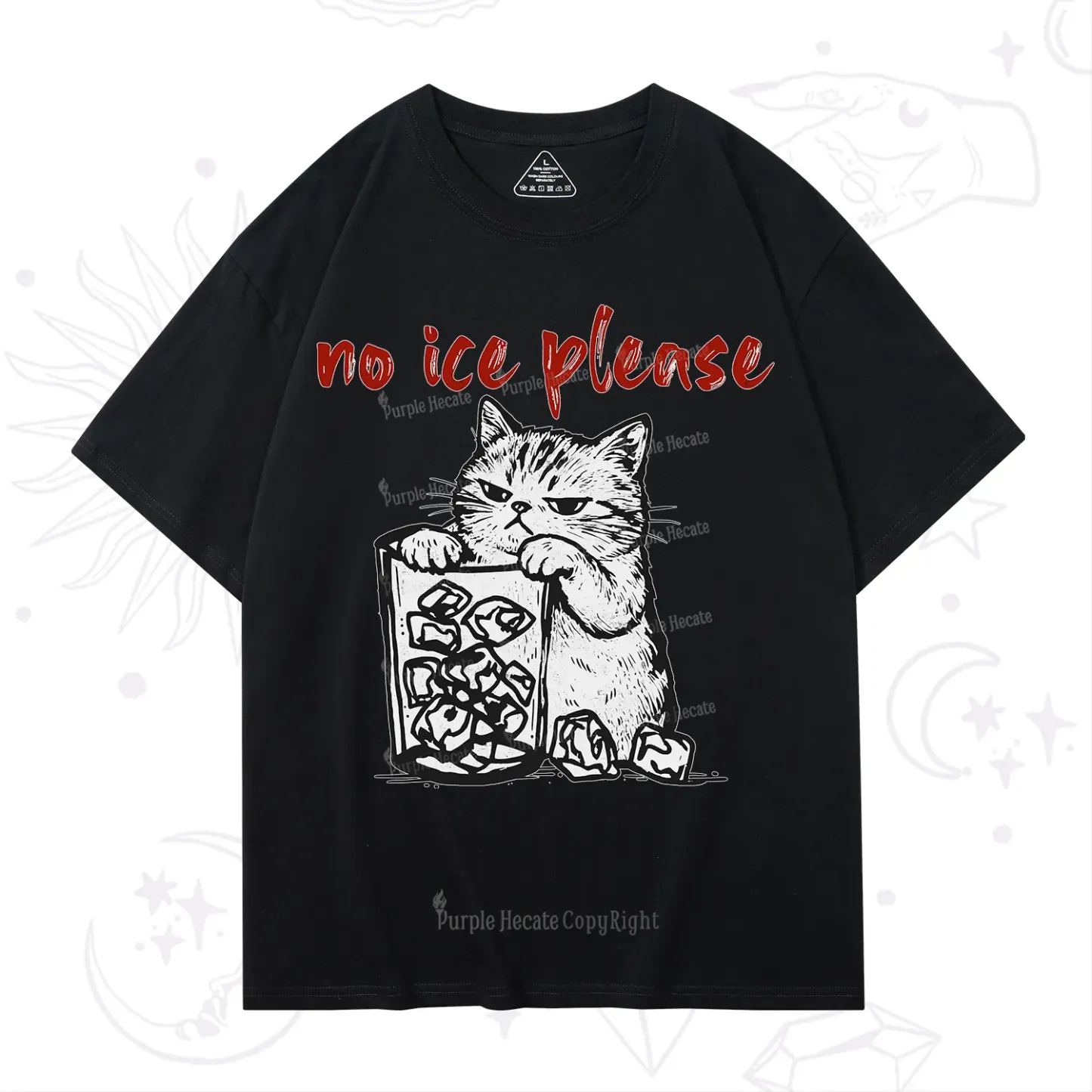 Purplehecate No Ice Please Cat T-Shirt