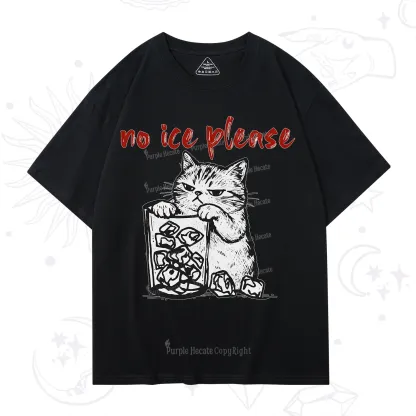 Purplehecate No Ice Please Cat T-Shirt