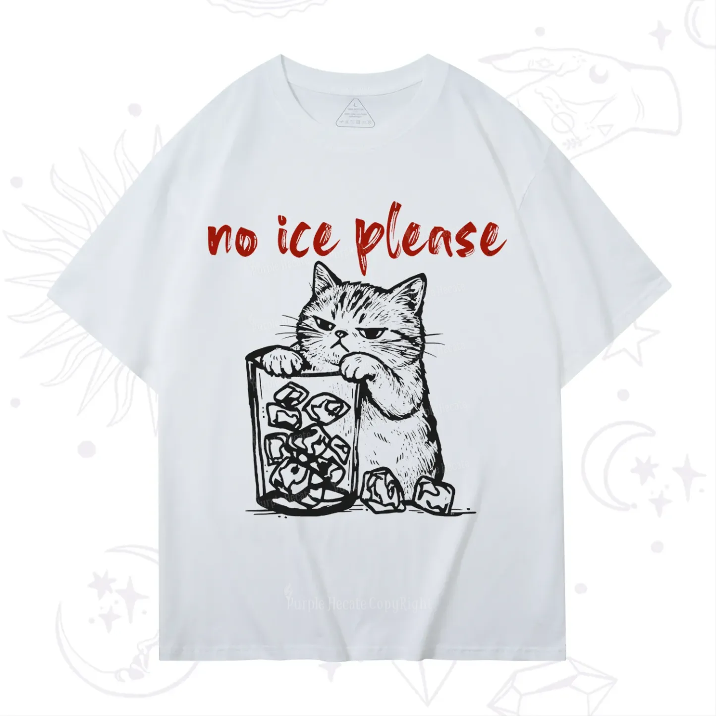 Purplehecate No Ice Please Cat T-Shirt