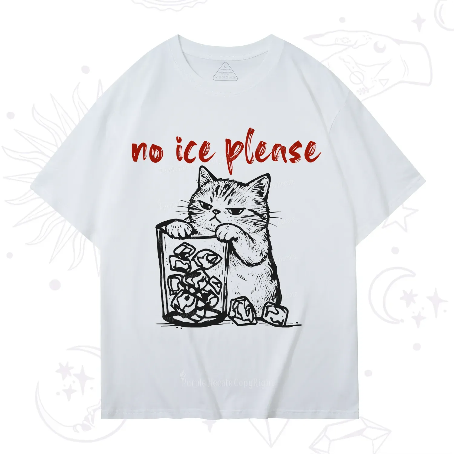 Purplehecate No Ice Please Cat T-Shirt