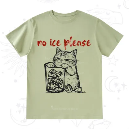 Purplehecate No Ice Please Cat T-Shirt