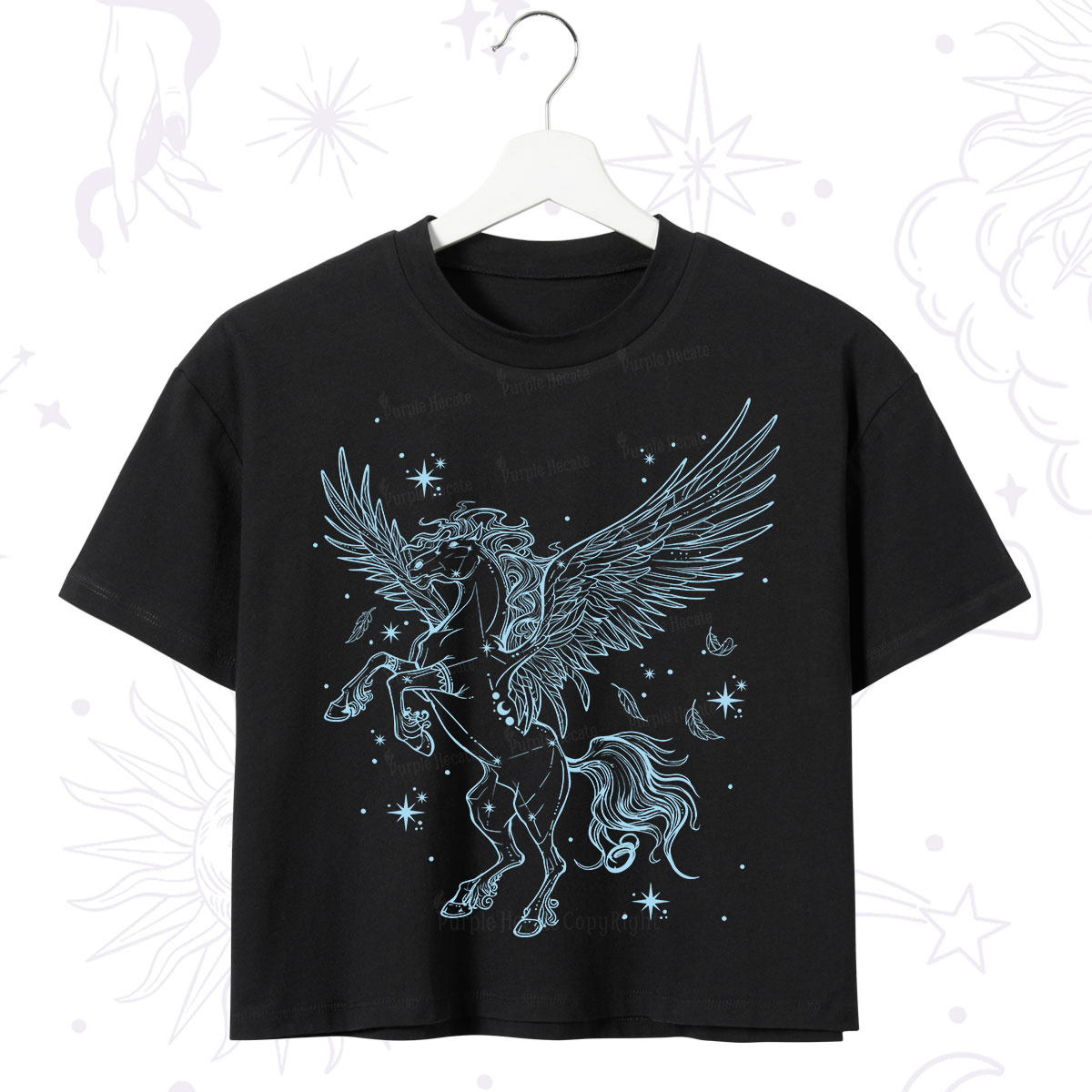 Purplehecate Celestial Pegasus Crop T-Shirt