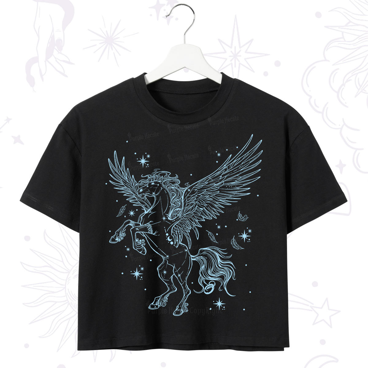 Purplehecate Celestial Pegasus Crop T-Shirt