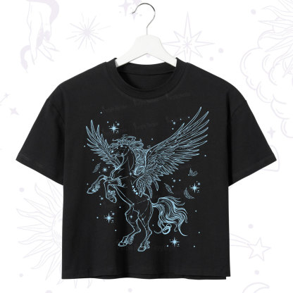 Purplehecate Celestial Pegasus Crop T-Shirt