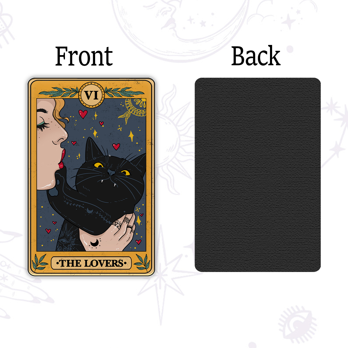 Purplehecate The Lovers Cat Tarot Magnet