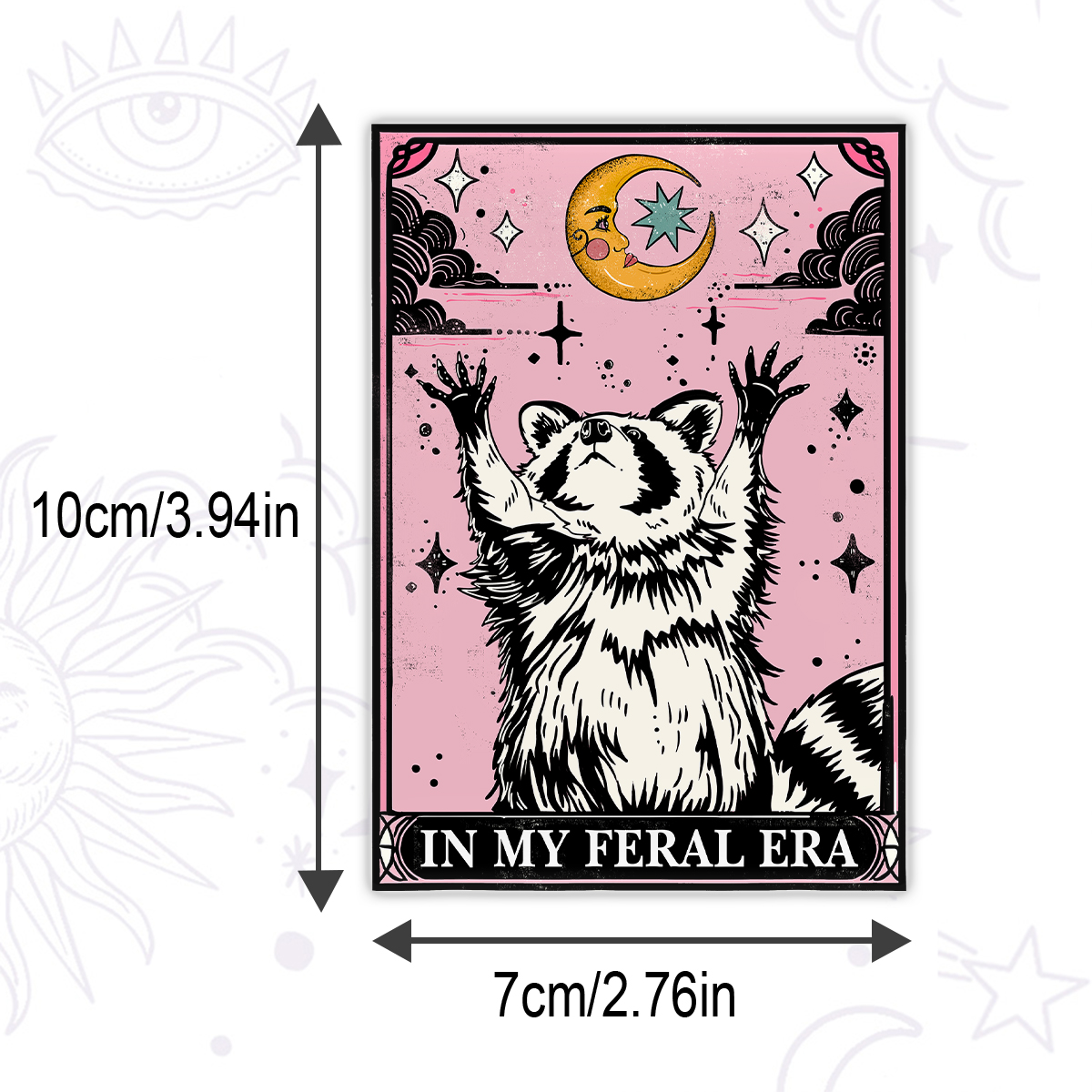 Purplehecate The In My Feral Era Tarot Raccoon Magnet