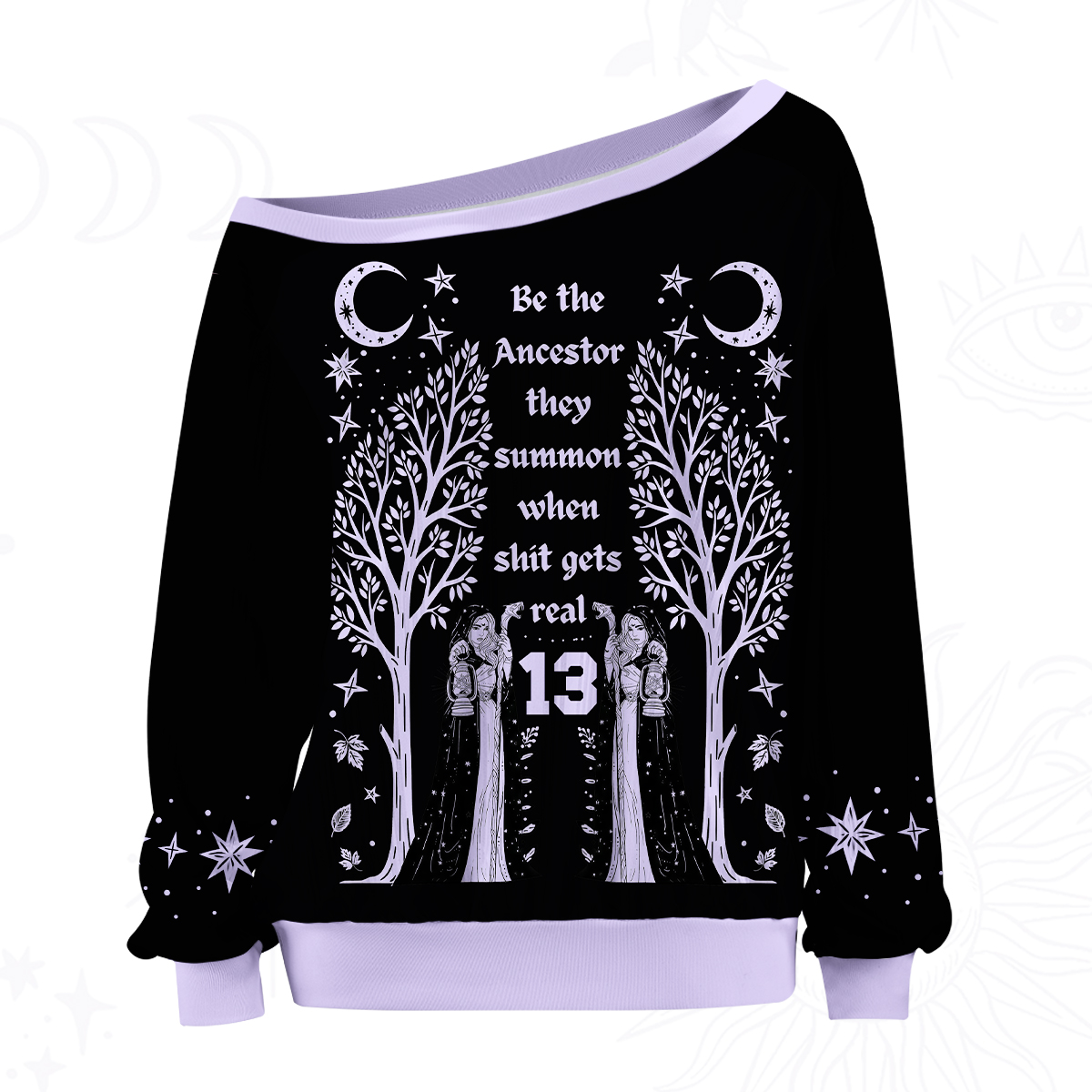 Purplehecate Be The Ancestor They Summon When Shit Gets Real Off The Shoulder Graphic Jersey