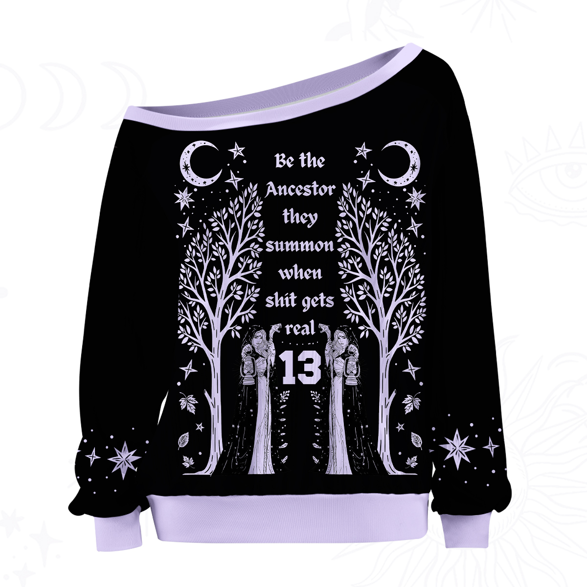 Purplehecate Be The Ancestor They Summon When Shit Gets Real Off The Shoulder Graphic Jersey