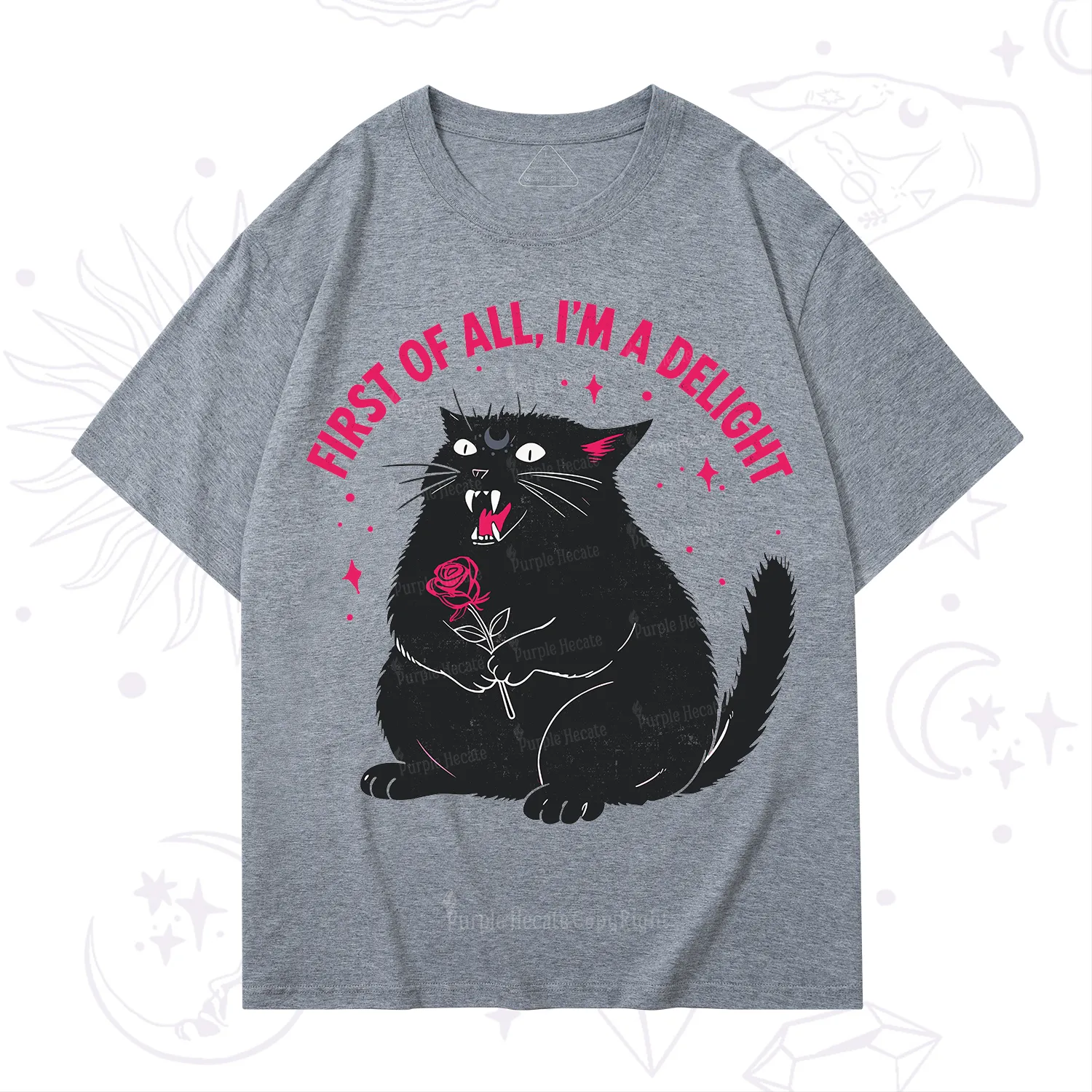 Purplehecate First Of All I'm A Delight Cat T-Shirt
