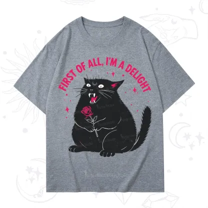 Purplehecate First Of All I'm A Delight Cat T-Shirt