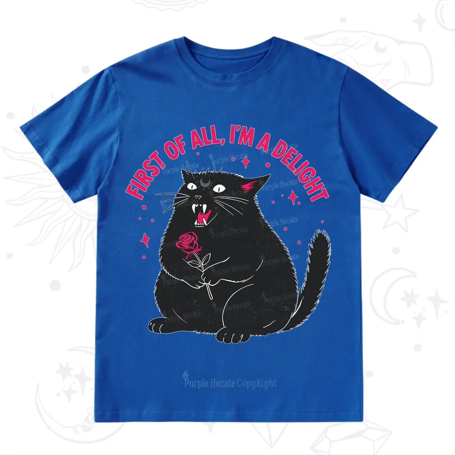 Purplehecate First Of All I'm A Delight Cat T-Shirt