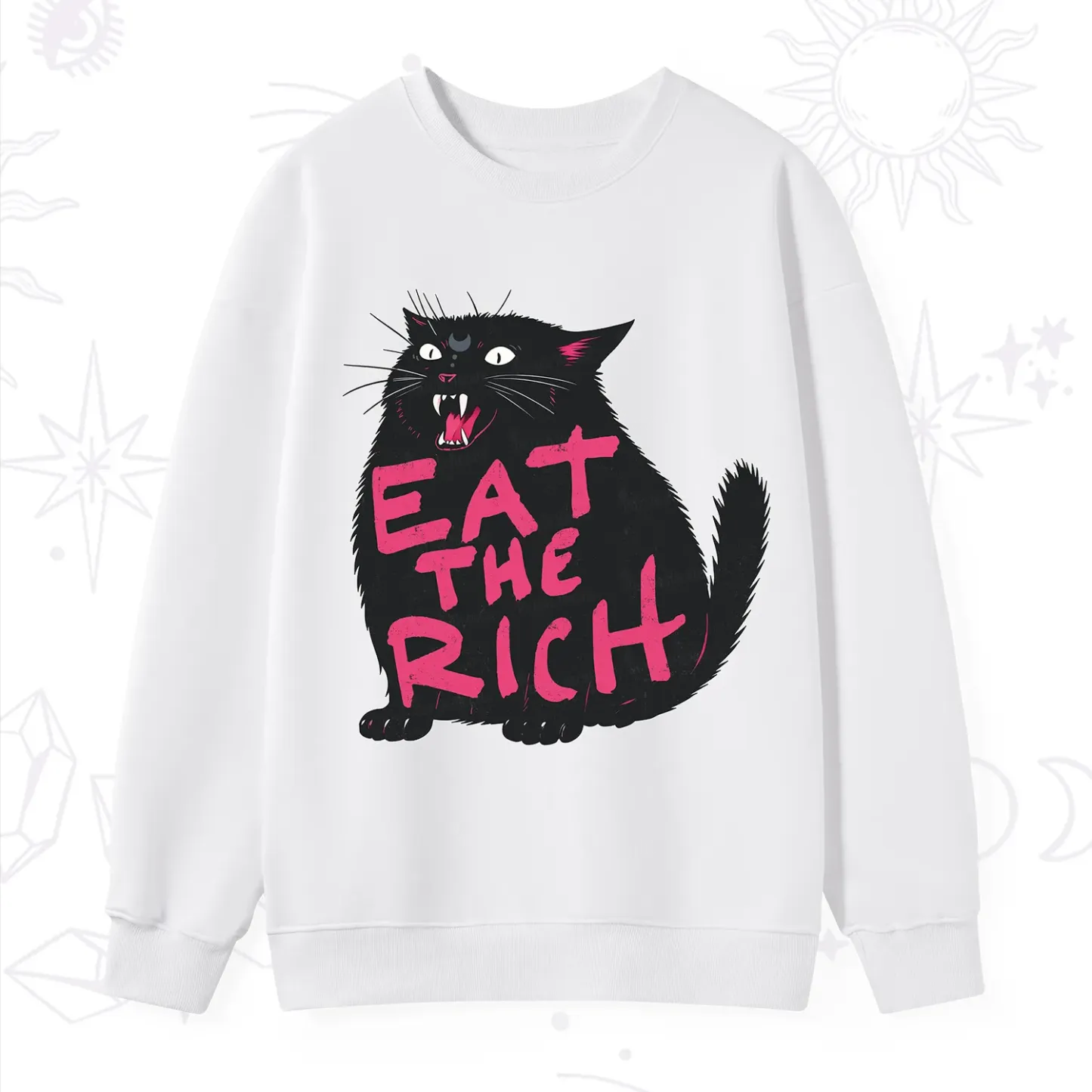 Purplehecate Eat The Rich Cat Sweatshirt
