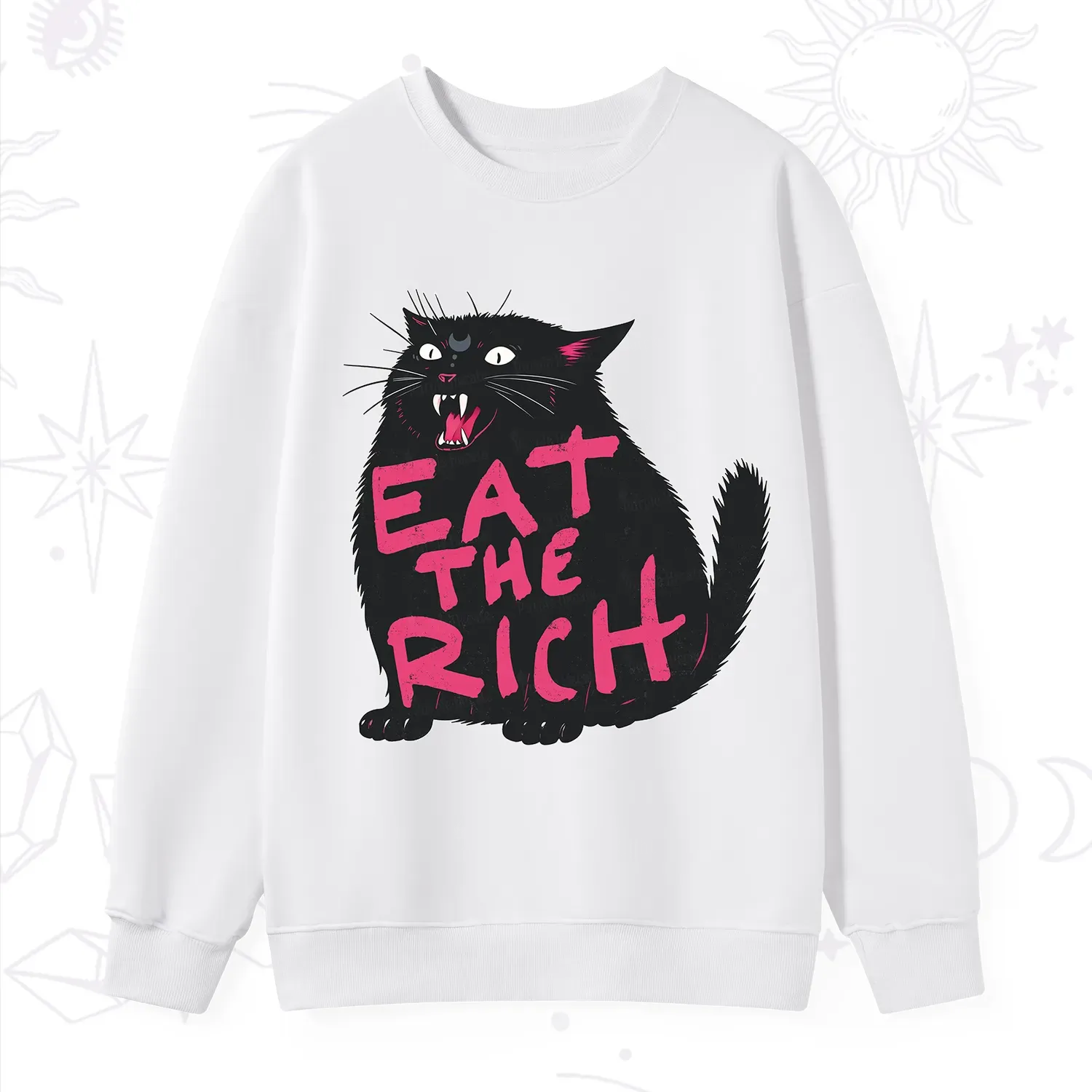 Purplehecate Eat The Rich Cat Sweatshirt