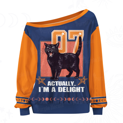 Purplehecate Actually Im a Delight Off The Shoulder Graphic Jersey