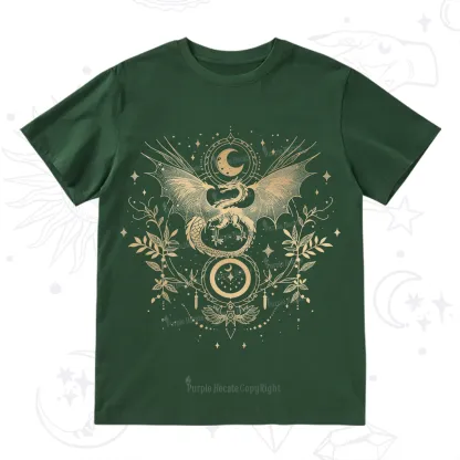 Purplehecate Celestial Dragon Moon Phase T-Shirt