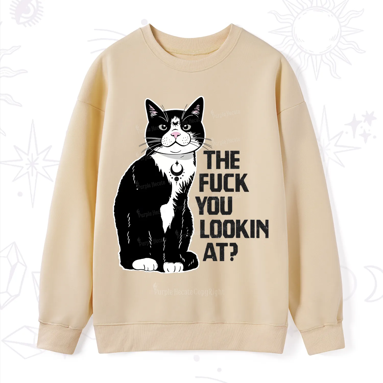 Purplehecate The Fuck You Lookin At Sweatshirt
