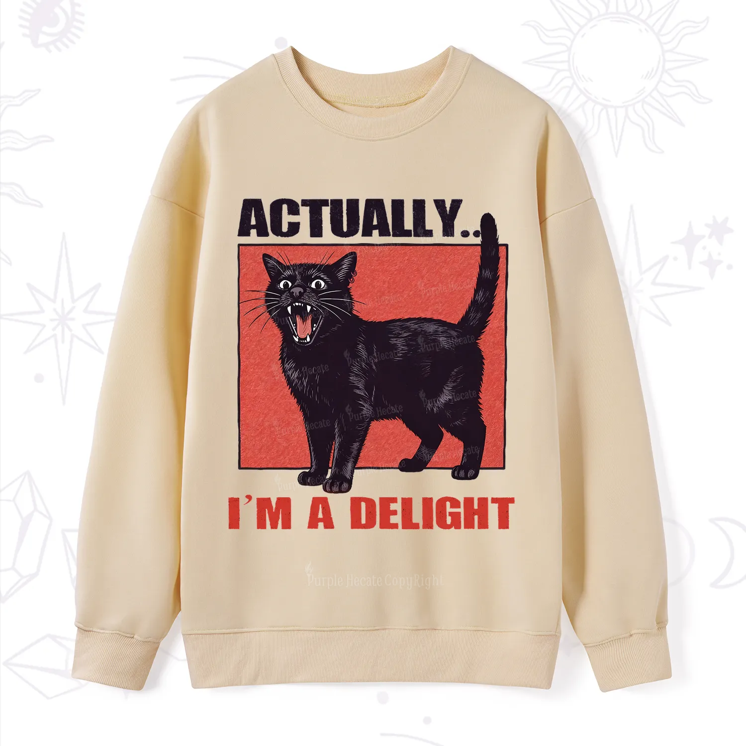 Purplehecate Actually Im a Delight Sweatshirt