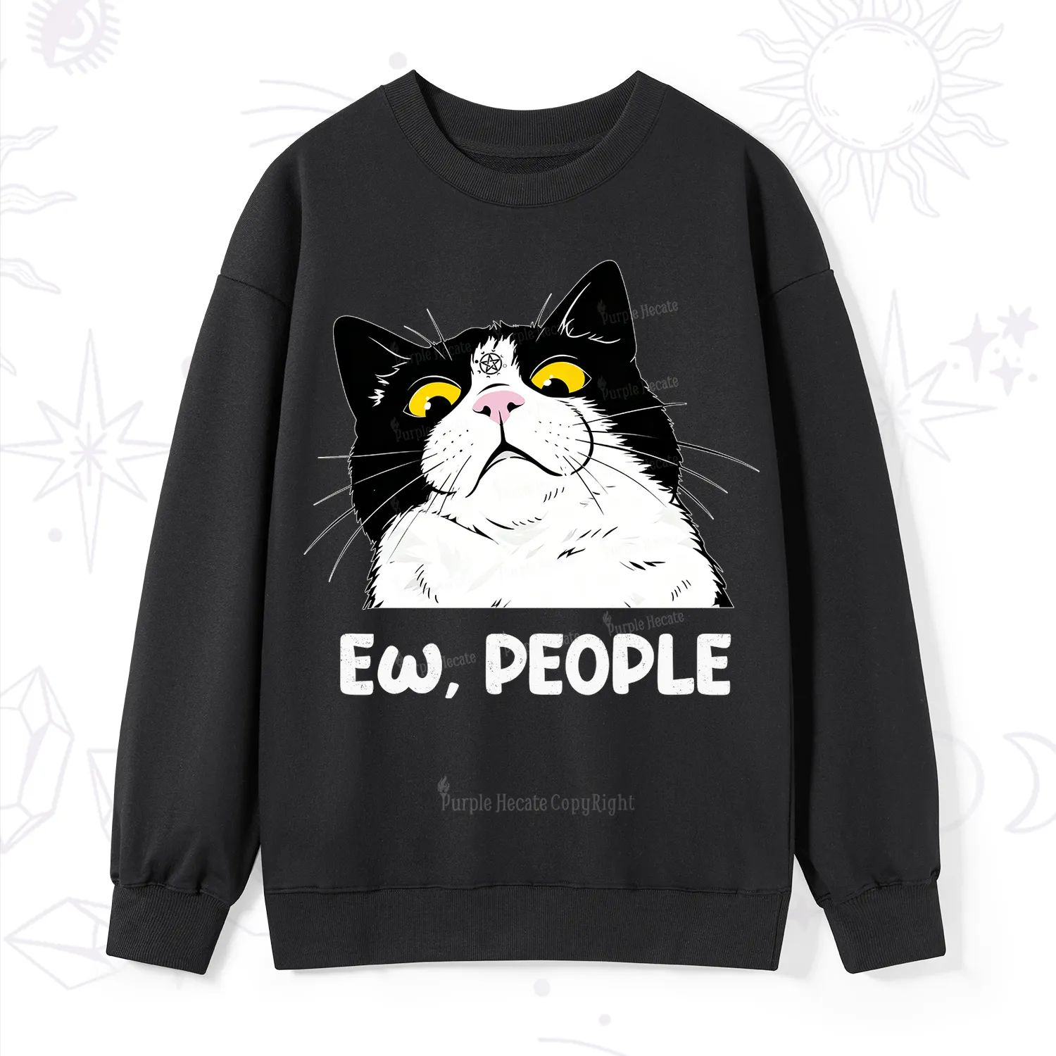 Purplehecate Ew People Cat Sweatshirt