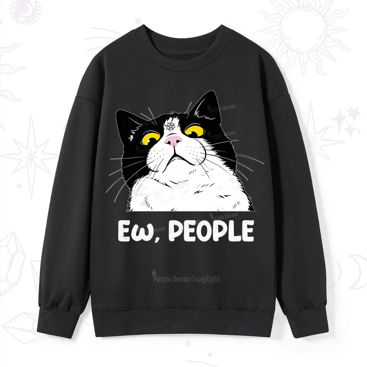 Purplehecate Ew People Cat Sweatshirt