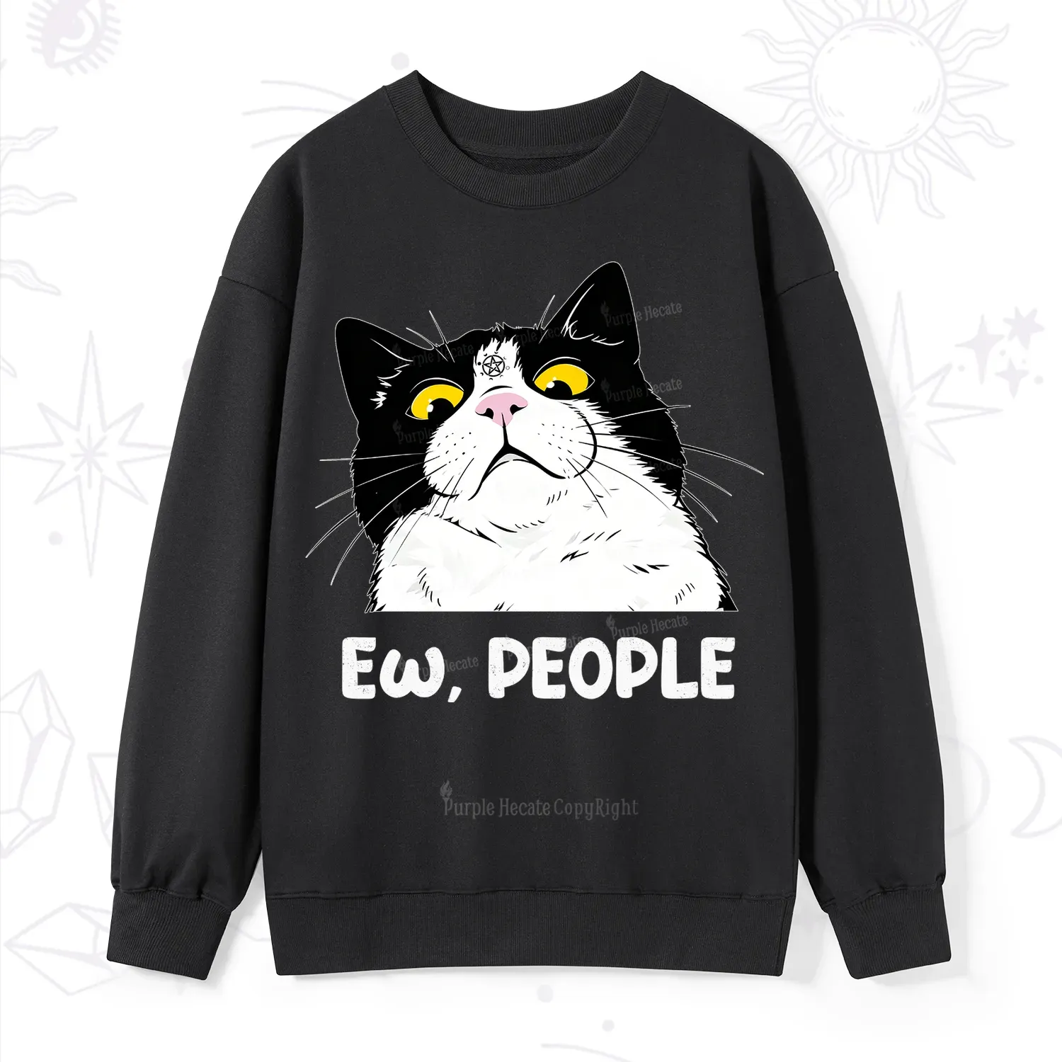 Purplehecate Ew People Cat Sweatshirt